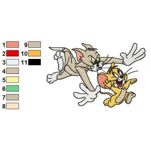 Tom and Jerry Embroidery Design 2